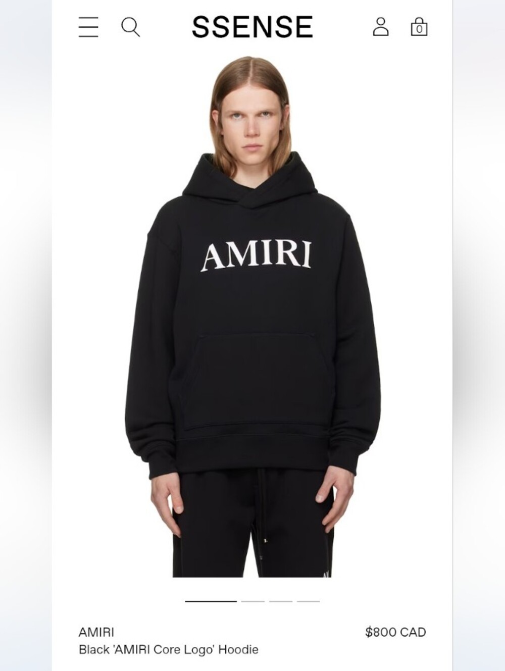 Authentic 2026 AMIRI Black Logo Hoodie With Receipt